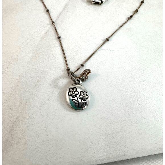 Brighton Friends Forever Dainty Silver Toned Necklace Some Tarnishing - Picture 3 of 7